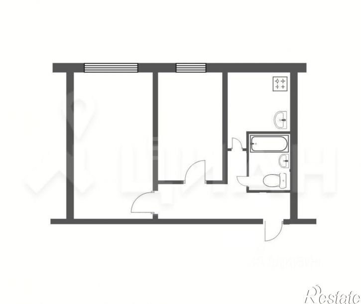 2-комн квартира ул Пролетарская, 1а,  д. 1а