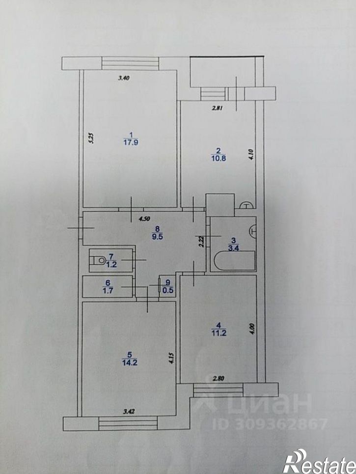 3-комн квартира Октябрьская улица, 10,  д. 10